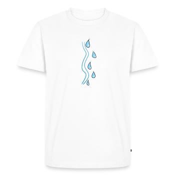 symbole de trait d’eau de goutte de ligne - T-shirt Premium bio Homme - blanc - Devant - Nico (187cm)