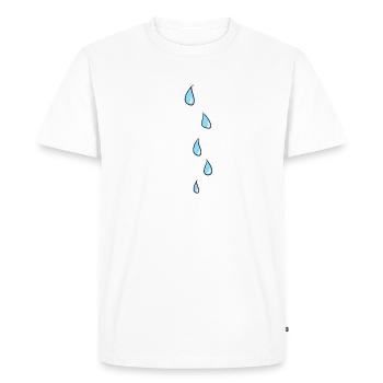 eau de nuage de pluie - T-shirt Premium bio Homme - blanc - Devant - Nico (187cm)