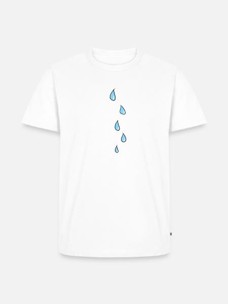 rain cloud water - Men's Premium Organic T-Shirt - white