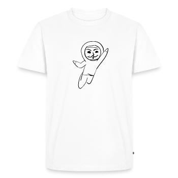 anonymous anonymous hacker mask hack programmer - Men's Premium Organic T-Shirt - white - Front - Nico (187cm)