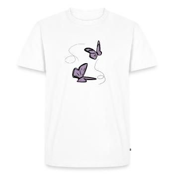 two butterflies butterfly thread - Men's Premium Organic T-Shirt - white - Front - Nico (187cm)