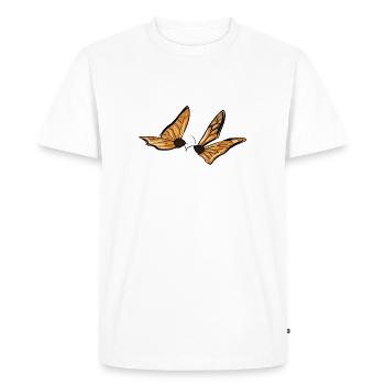 papillon insecte animal symbole printemps - T-shirt Premium bio Homme - blanc - Devant - Nico (187cm)