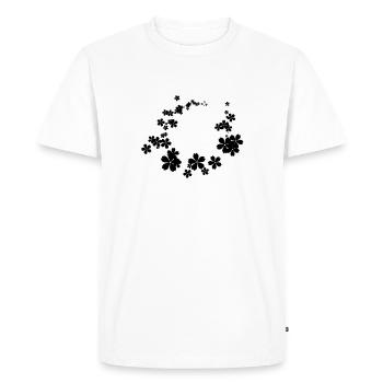 fleurs motif plante plante symbole fleur - T-shirt Premium bio Homme - blanc - Devant - Nico (187cm)