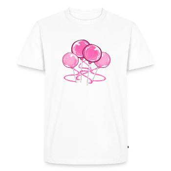 sucettes rose sucré sucré - T-shirt Premium bio Homme - blanc - Devant - Nico (187cm)