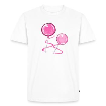 pink lollipops cake pop - Men's Premium Organic T-Shirt - white - Front - Nico (187cm)