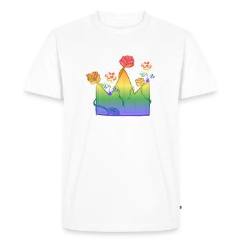 crown symbol royal queen king lgbt regenbog - Men's Premium Organic T-Shirt - white - Front - Nico (187cm)