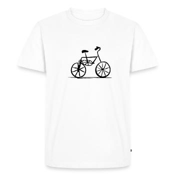 Roues de conduite de symbole de sport de vélo - T-shirt Premium bio Homme - blanc - Devant - Nico (187cm)
