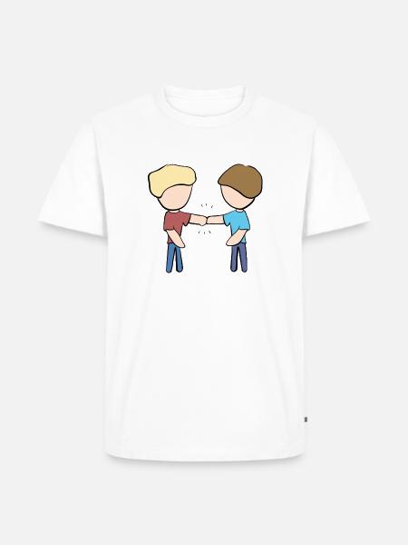 Copains Amis Amitié Cohésion - T-shirt Premium bio Homme - blanc