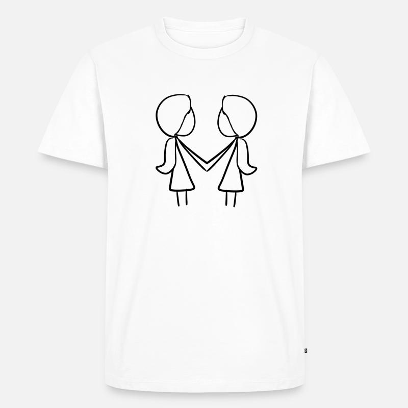 beste Freunde Freundschaft mädchen - Männer Premium Bio T-Shirt - Weiß