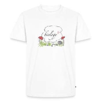 biology plants natural science - Men's Premium Organic T-Shirt - white - Front - Nico (187cm)