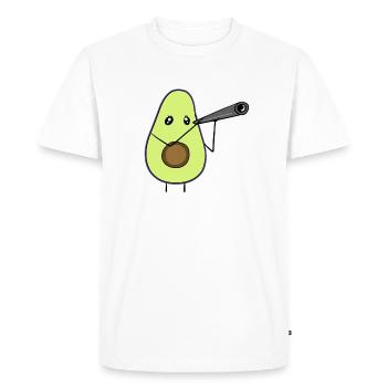 dessin animé avocat nourriture à la recherche de l’amour - T-shirt Premium bio Homme - blanc - Devant - Nico (187cm)