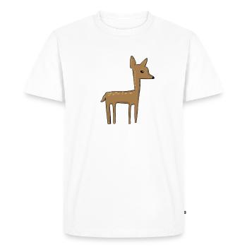 dessin animé symbole animal de petit cerf - T-shirt Premium bio Homme - blanc - Devant - Nico (187cm)