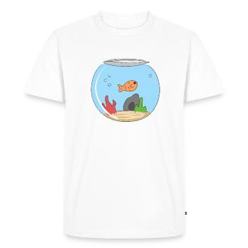 poisson rouge animal animal animal animal animal symbole - T-shirt Premium bio Homme - blanc - Devant - Nico (187cm)