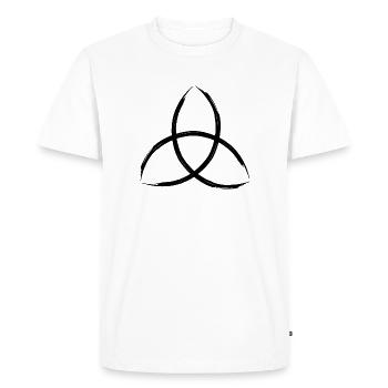 Celtic knot Triquetra - Men's Premium Organic T-Shirt - white - Front - Nico (187cm)