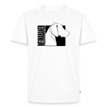 Weimaraner Profil Chiens Chiens de chasse Wilsigns - T-shirt Premium bio Homme - blanc - Devant - Nico (187cm)