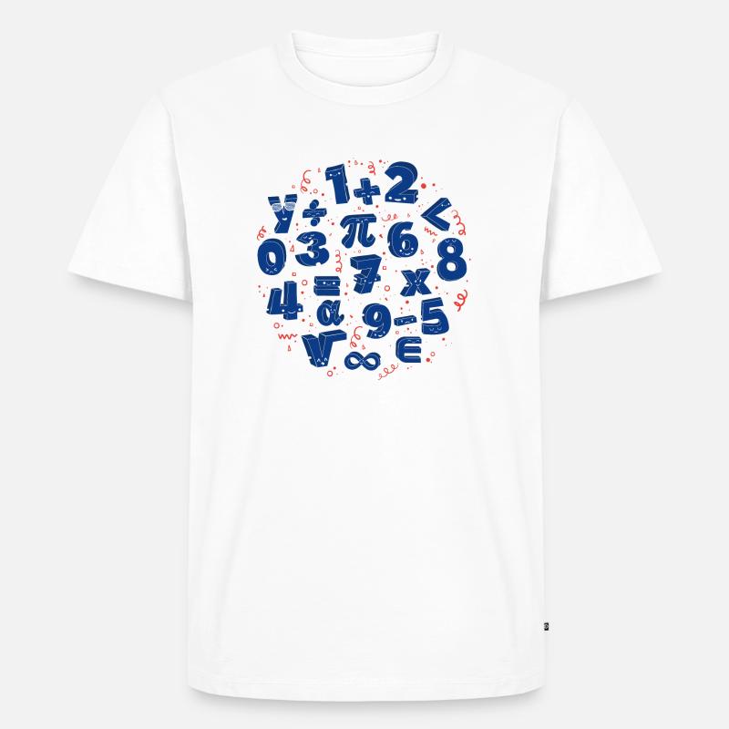 Nombres Heureux (Maths) - T-shirt Premium bio Homme - blanc