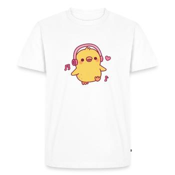 Cute Chick Dancing To Music - Men's Premium Organic T-Shirt - white - Front - Nico (187cm)