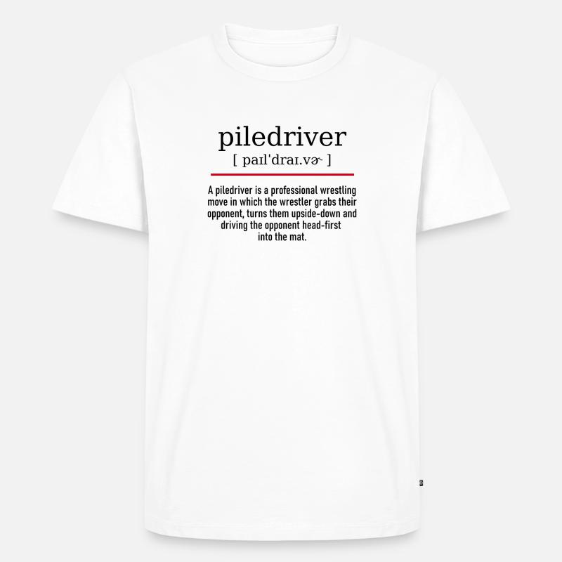 piledriver - spelling and description - Männer Premium Bio T-Shirt - Weiß