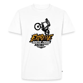 Trial - Trialsport - Moto Trial - Motorcycle Trial - Men's Premium Organic T-Shirt - white - Front - Nico (187cm)