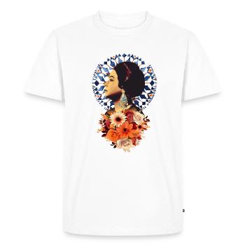 Umm Kulthum, oum kalthoum, Funny Arabic Graphic - Men's Premium Organic T-Shirt - white - Front - Nico (187cm)