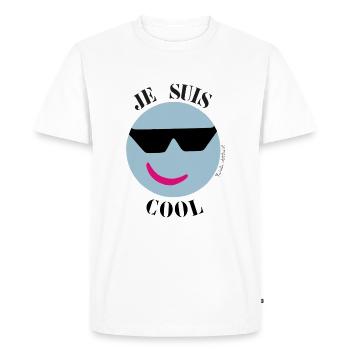 Je Suis Cool - T-shirt Premium bio Homme - blanc - Devant - Nico (187cm)