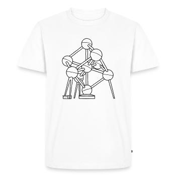 Atomium Bruxelles - T-shirt Premium bio Homme - blanc - Devant - Nico (187cm)