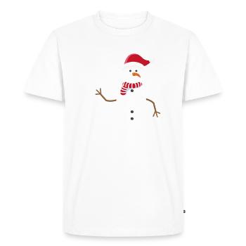 Ho Ho Ho Snowman - Men's Premium Organic T-Shirt - white - Front - Nico (187cm)