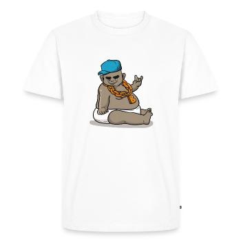 Bébé rappeur - T-shirt Premium bio Homme - blanc - Devant - Nico (187cm)