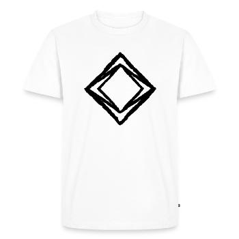 Symbole géométrique - T-shirt Premium bio Homme - blanc - Devant - Nico (187cm)
