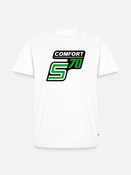 S70 Comfort Logo - Men's Premium Organic T-Shirt - white