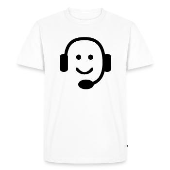Headset - Men's Premium Organic T-Shirt - white - Front - Nico (187cm)