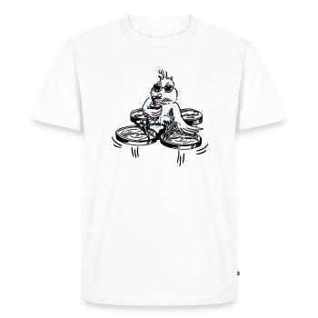 Oiseau sur drone trois couleurs - T-shirt Premium bio Homme - blanc - Devant - Nico (187cm)
