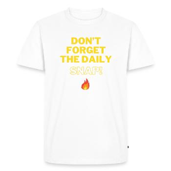 Daily SNAP - Men's Premium Organic T-Shirt - white - Front - Nico (187cm)