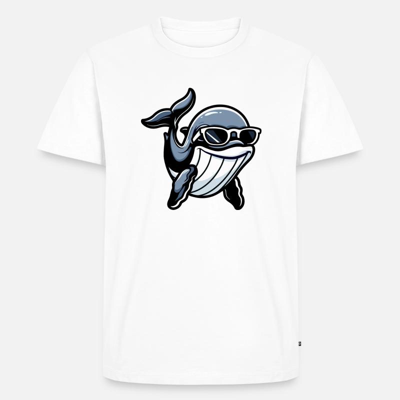Wal Comic Cool - Männer Premium Bio T-Shirt - Weiß