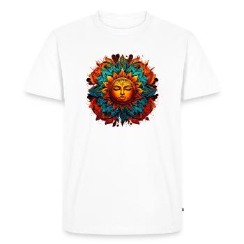 Le soleil Inca - T-shirt Premium bio Homme - blanc - Devant - Nico (187cm)