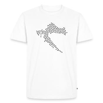 Moja Domovina - Heartmap Croatia - T-shirt Premium bio Homme - blanc - Devant - Nico (187cm)
