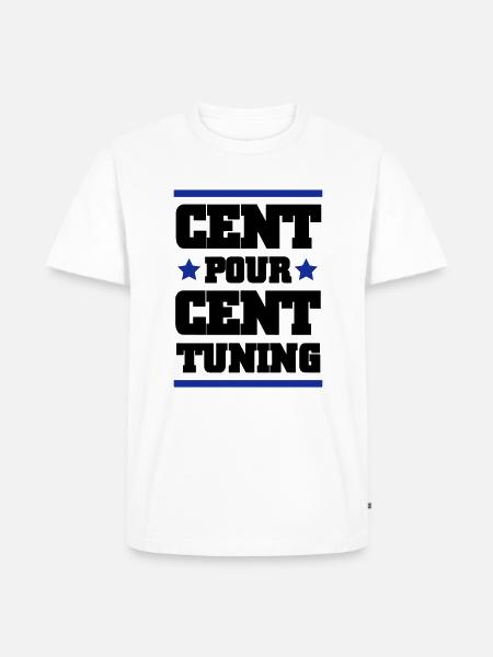CENT POUR CENT TUNING - T-shirt Premium bio Homme - blanc
