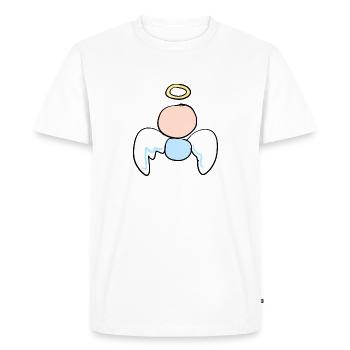 small angel symbol cartoon protector - Men's Premium Organic T-Shirt - white - Front - Nico (187cm)