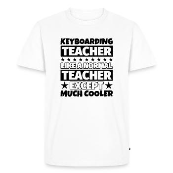 Gift for keyboard teachers - Men's Premium Organic T-Shirt - white - Front - Nico (187cm)