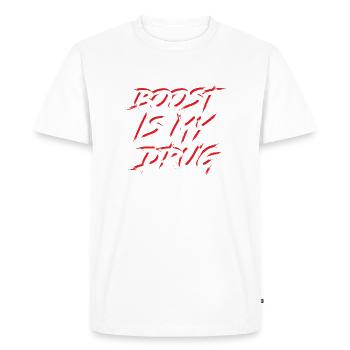 Boost est mon cadeau de passion Drug Auto Tuning - T-shirt Premium bio Homme - blanc - Devant - Nico (187cm)