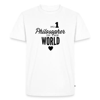 Best philosopher of the world - Men's Premium Organic T-Shirt - white - Front - Nico (187cm)