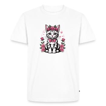 Chat doux Chat doux Mariage Mariage Mariage Mariage Mariage - T-shirt Premium bio Homme - blanc - Devant - Nico (187cm)