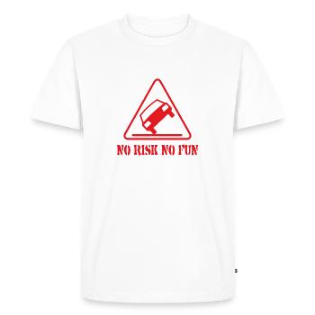 Pas de risque pas de plaisir drôle cadeau tuning voiture - T-shirt Premium bio Homme - blanc - Devant - Nico (187cm)