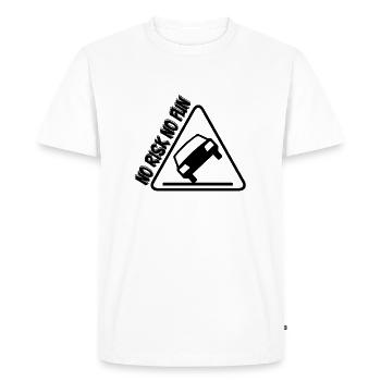 Pas de risque pas de plaisir drôle cadeau tuning voiture - T-shirt Premium bio Homme - blanc - Devant - Nico (187cm)