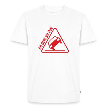 Pas de risque pas de plaisir drôle cadeau tuning voiture - T-shirt Premium bio Homme - blanc - Devant - Nico (187cm)