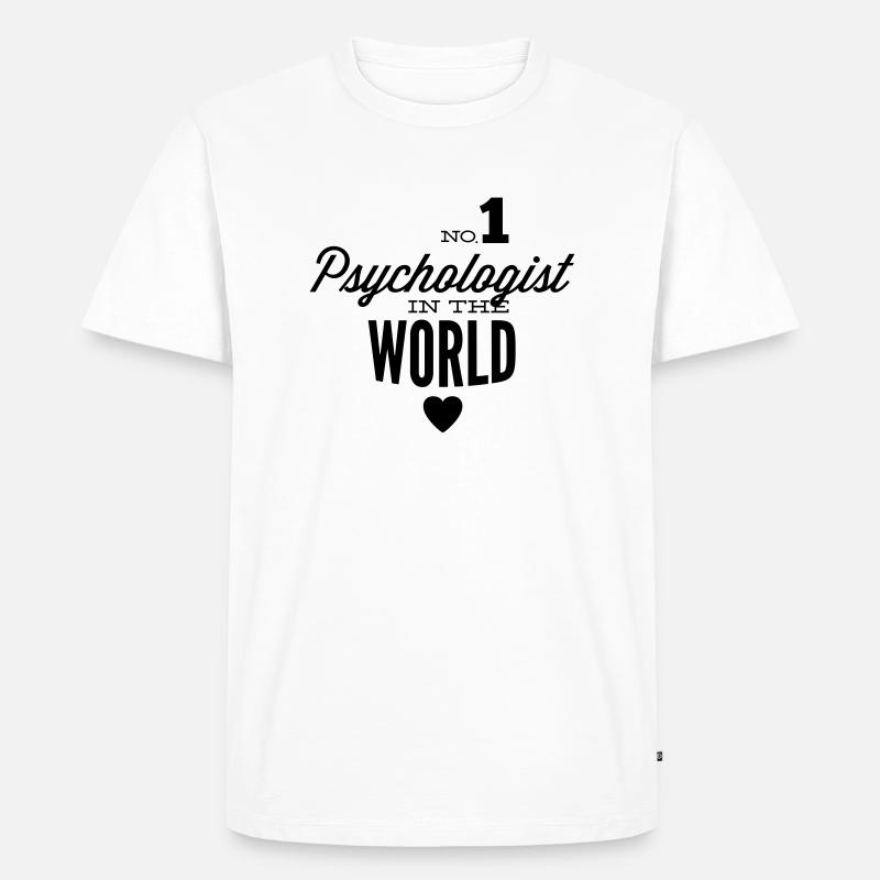 Bester Psychologe der Welt - Männer Premium Bio T-Shirt - Weiß