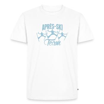 après ski team - skiing - winter holiday winter - Men's Premium Organic T-Shirt - white - Front - Nico (187cm)