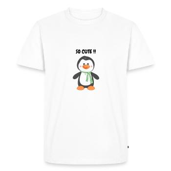 SO CUTE!! CUTE PENGUIN - Men's Premium Organic T-Shirt - white - Front - Nico (187cm)