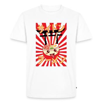 RAMEN T-shirt kawai - Men's Premium Organic T-Shirt - white - Front - Nico (187cm)