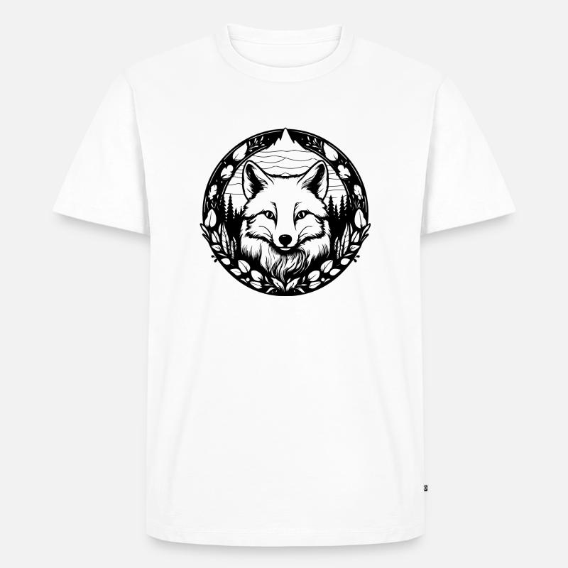 Fox - Männer Premium Bio T-Shirt - Weiß